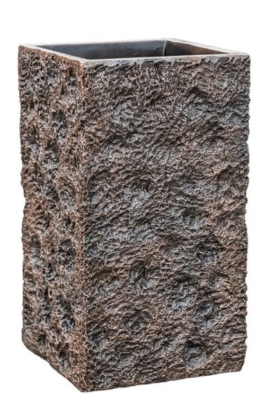 Bronzen hoge plantenbak baq