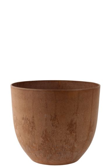 Bruin kleurige artstone pot 33