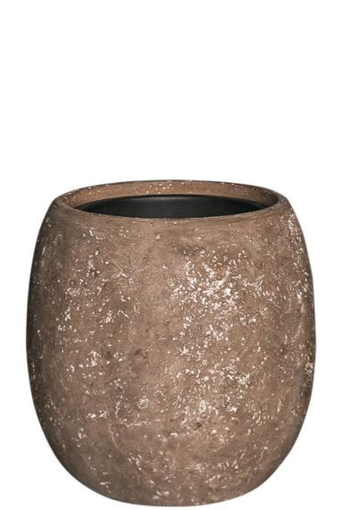 Bruine plantenpot betonlook