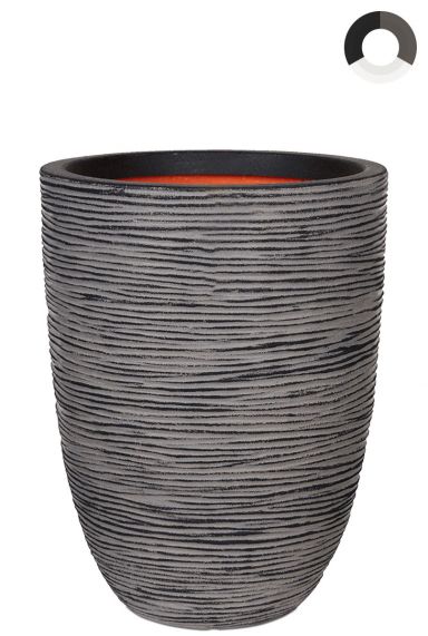 Capi-nature-rib-vaas-elegant-low-antraciet-46cm 3