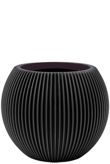 Capi nature groove bloempot zwart 2