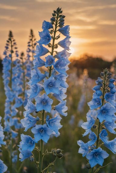 Delphinium sky blue tuinplant