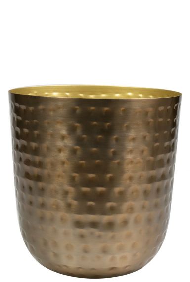 Goud bloempot metaal 1 2