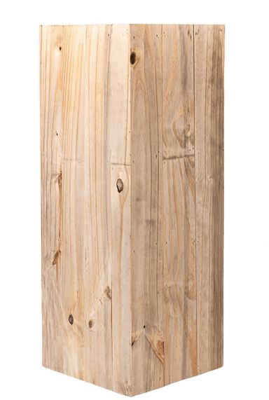 Hoge smalle houten plantenbak