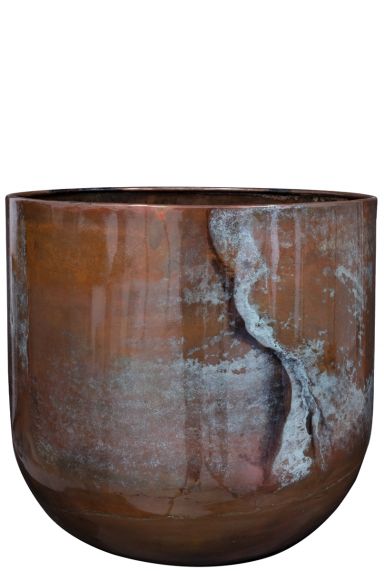 Jolien pot koper blauw 44cm