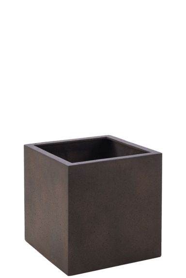Vierkante plantenbak bruin