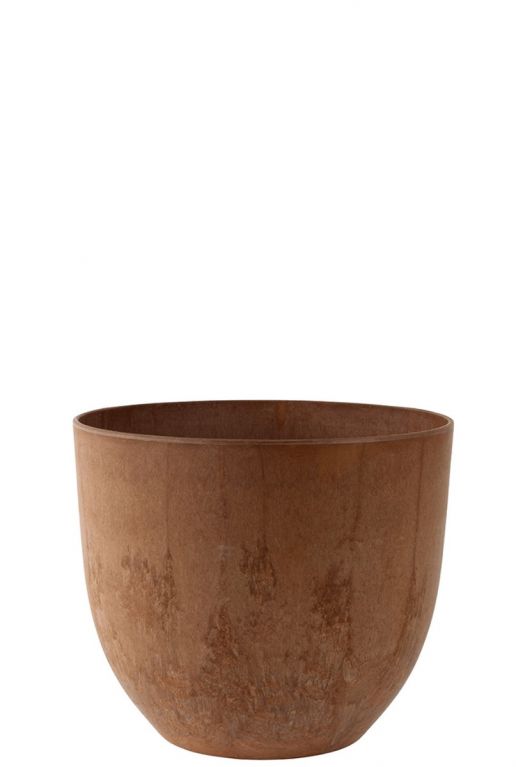 Bruin kleurige artstone pot 28