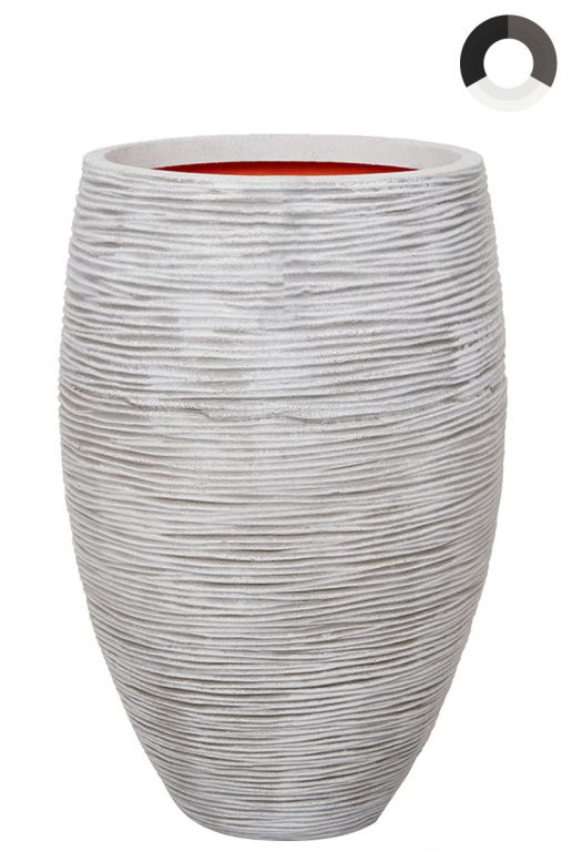 Capi-nature-rib-vaas-elegant-deluxe-wit-40cm 1