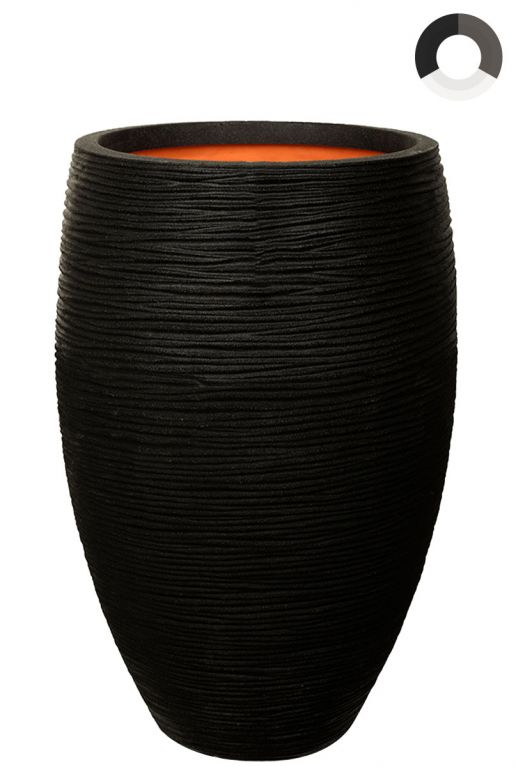 Capi-nature-rib-vaas-elegant-deluxe-zwart-45cm