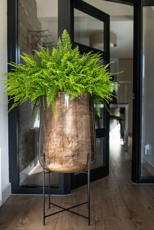 Grote luxe plantenbak bruin