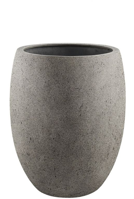 Hoge grijze betonlook plantenbak