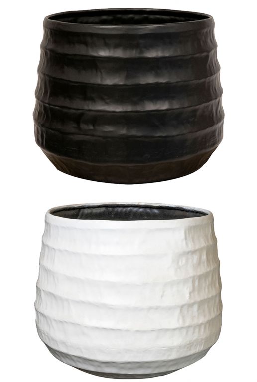 Petra potten zwart wit