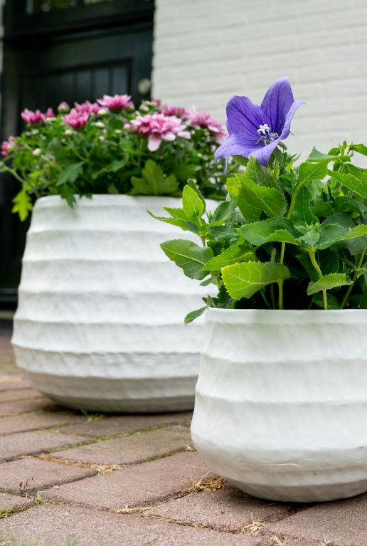 Petra wit bloempot binnen en buiten 3