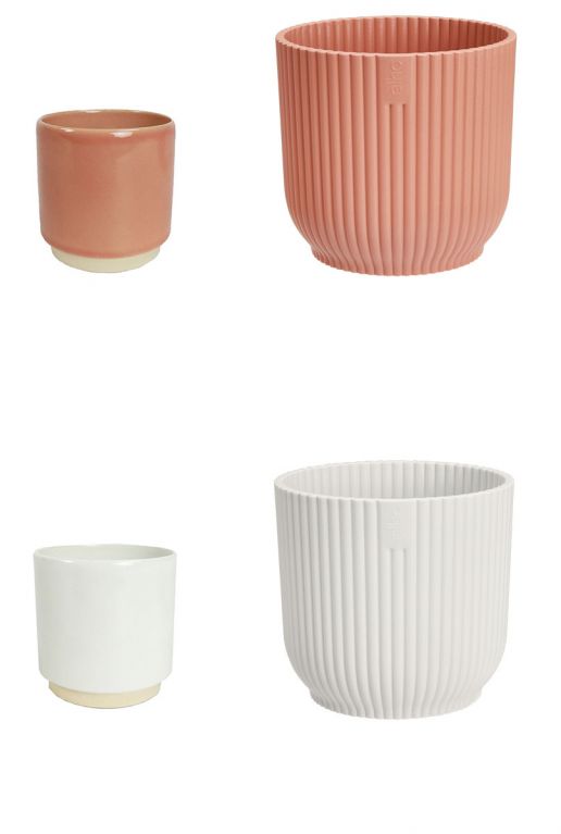 Roze en witte potten 2