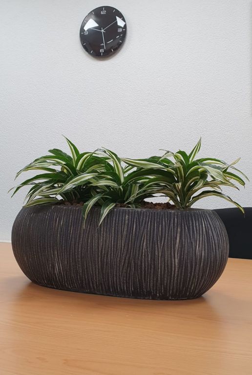 Twist brede plantenbak zwart 1