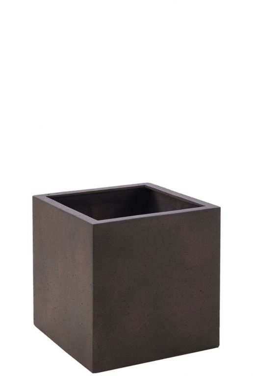 Vierkante plantenbak bruin
