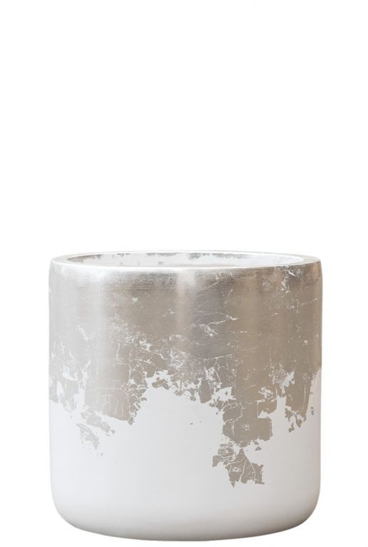 Wit zilver plantenbak