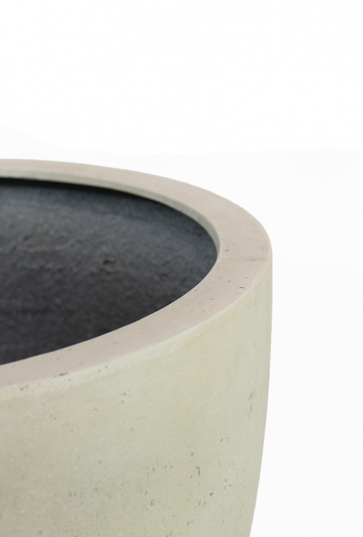 Witte beton look pot