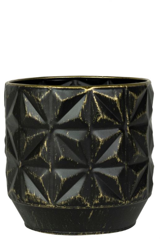 Zwarte goud bloempot 3