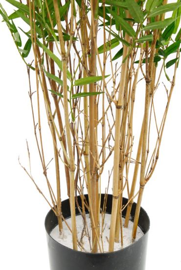 Bamboo kunstplant met bamboos stammen en groen bladeren