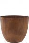 Grote bruine roest kleurige artstone pot